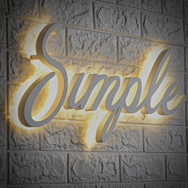 3D LED Luminated Sign